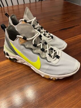 Nike React Element 55 SE Grey Volt Sneakers Men’s